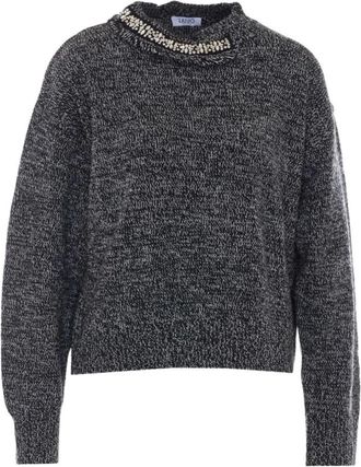 Liu Jo Maglia Girocollo - - Knitwear - Donna - Nero - XS