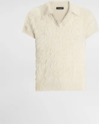 Dolce & Gabbana Knit Polo Shirt - Man Sweaters And Cardigans White 46