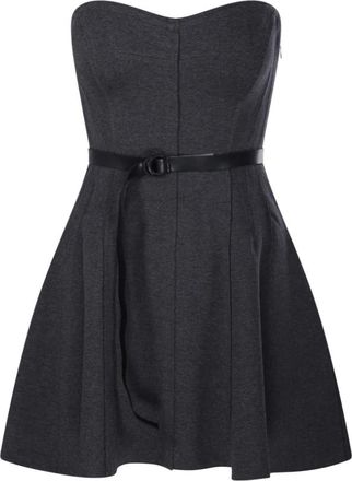 Norma Kamali Short Dresses, female, Gray, M, Strapless Grace Mini Dress