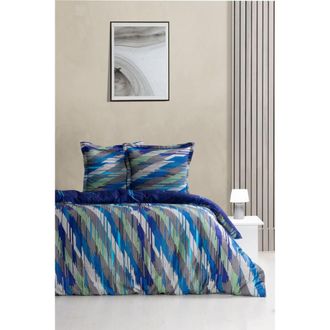 Blanc Avenue Juego de funda de edred&oacute;n 200x200 cm+ 2 fa 65x65 cm sat&eacute;n de algod&oacute;n