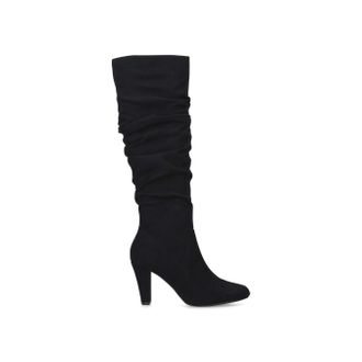 Carvela Womens Suedette Tampa Boots - Black - Size UK 4