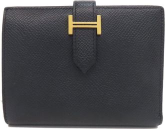 Hermès Black Epsom Leather Wallet (Bi-Fold) (Pre-Owned)