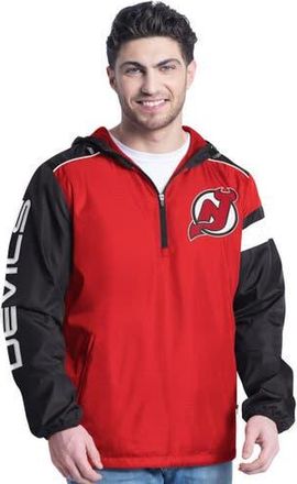 G-III Sports by Carl Banks Mens G-III Sports by Carl Banks Red/Black New Jersey Devils Lateral Half-Zip Hoodie Jacket at Nordstrom, Size Xx-Large