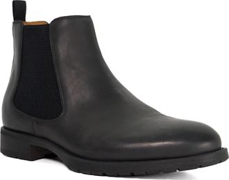 Dune London Mens Cohens - Leather Chelsa Boots - Black - Size UK 10