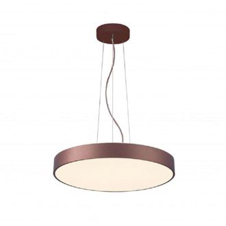 Trade Shop Lampadario Pendente Cerchio 60cm Led 65w Lampada Up Down Moderna 2 Temperature Luce - Marrone - Trade Shop Traesio