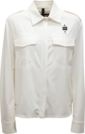 Blauer Giubbotto Camicia Sfoderato - Dames - Zomerjassen - Wit - S - Jassen