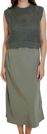 dh New York Sweater Midi Dress Set In Willow