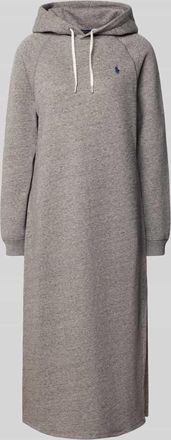 Polo Ralph Lauren Sweatkleid mit Kapuze in Mittelgrau, Größe XS