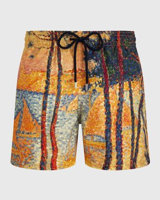Vilebrequin Men & apos;s Impressionist Swim Trunks