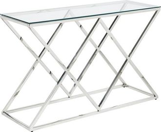 Pascal Morabito Consola CHARLOTTE de Pascal MORABITO - Cristal templado y acero - Cromado
