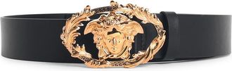 Versace Cintur&oacute;n Lear negro Buckle Crest