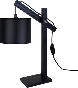 Tosel l&aacute;mpara de mesa madera negro pantalla negro