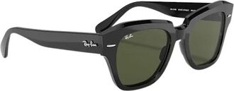 Ray-Ban Statestreet Wayfarer - Dames - Zonnebrillen - Zwart - 49 MM - Accessoires