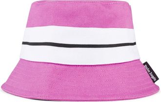 Palm Angels Womens Venice Track Logo Bucket Hat - Dusty Pink Cotton - One Size
