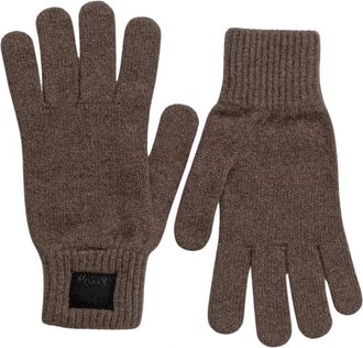 Paul Smith M1A-410Mk-T719 Wollen handschoenen - Heren - Accessoires - Bruin - Maat: ONE Size Wol