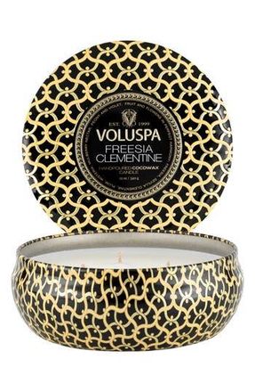 Voluspa Three-Wick Tin Candle in Freesia at Nordstrom Rack