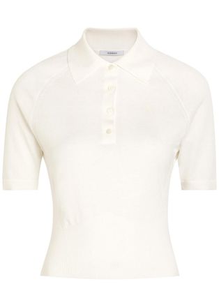 Givenchy Logo-embroidered Cotton and Silk-blend Polo Shirt - Ivory - S (UK8-10 / S)