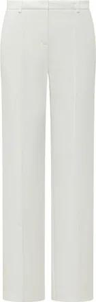 Pinko White Straight Flat Front Pants
