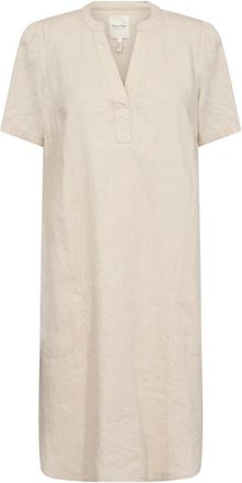 Part Two Franse Eik Jurk Aminase PW DR - Dames - Korte kleedjes - Beige - S - Linnen - Kleedjes