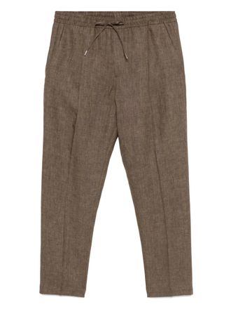 BRIGLIA 1949 Wimbledons trousers - men - Linen/Flax/Cotton - 45 - Brown