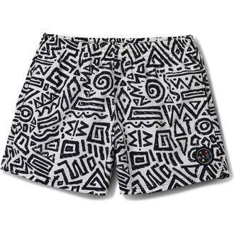 Maui and Sons Party Rocker Volley Shorts in White/black at Nordstrom, Size Xx-Large