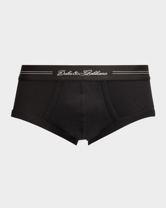 Dolce & Gabbana Men & apos;s Jersey Stretch Logo Script Briefs