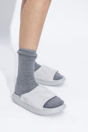 Yohji Yamamoto Logo Slides, Womens, Grey