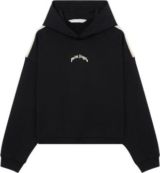 Palm Angels Black Logo Hood Sweatshirt