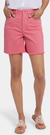 NYDJ Berkyn High Waist Fray Hem Shorts in Spiced Coral at Nordstrom Rack, Size 00