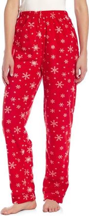Leveret Womens Fleece Printed Holiday Pajama Pants in Snowflake at Nordstrom, Size X-Large