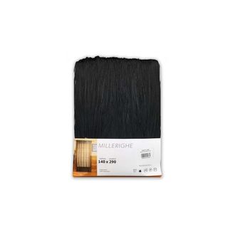Trade Shop Trade Shop - Cortina Divisoria Decorativa Para Interiores De 140 X 290 Cm Con Hilos Sombreados - Negro