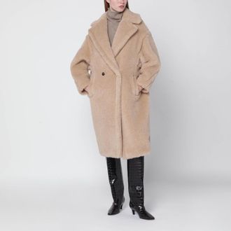 Max Mara Light beige Teddy Bear Icon Coat in alpaca and wool