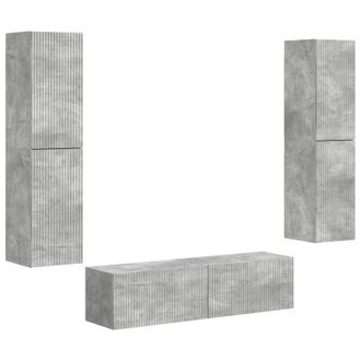vidaXL Conjunto De Mueble De Tv 6 Pcs Gris Concreto Vidaxl