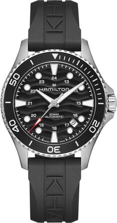 Hamilton Khaki Navy Scuba Black Automatic Rubber Strap Watch, 40mm at Nordstrom