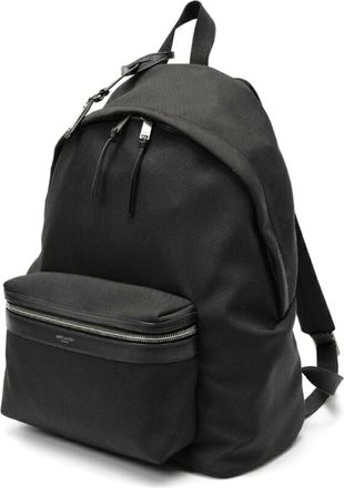 Saint Laurent Black Nylon Leather Backpack (Pre-Owned)