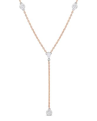 Rina Limor 14K Two-Tone 0.27 Ct. Tw. Diamond Lariat Necklace