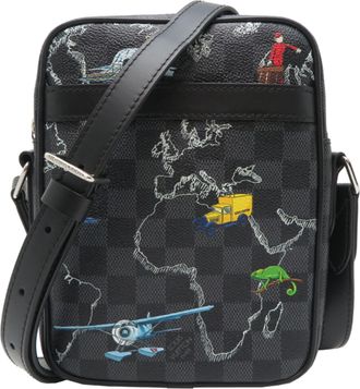 Louis Vuitton Black Damier Graphite Shoulder Bag (Pre-Owned)