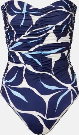 Cala de la Cruz Printed strapless swimsuit
