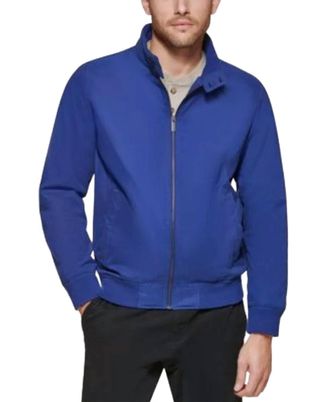 Club Room Mens Bomber Jacket In Blue