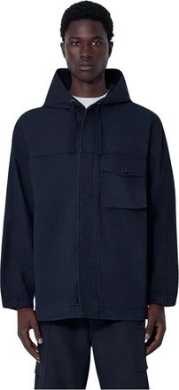 Margaret Howell Hooded Utility Jacket - Heren - Zomerjassen - Blauw - L - Katoen - Jassen
