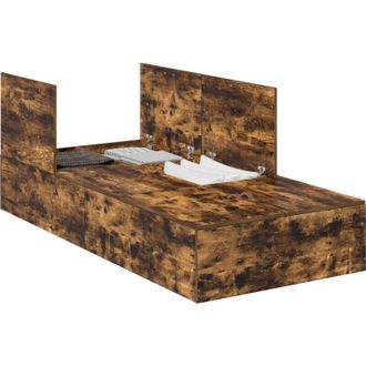 vidaXL Estructura De Cama Roble Ahumado 200 X 90 X 31.5 Cm Vidaxl