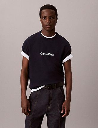 Calvin Klein Camiseta Con Logo De Punto Pesado Holgada
