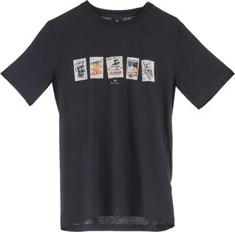 Paul Smith T-Shirt Francobolli - Heren - T-shirts - Zwart - M - Katoen - Tops