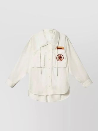 Isabel Marant embroidered appliqu&eacute; jacket large collar pockets