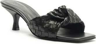 Schutz Kareena Knot Slide Sandal in Black at Nordstrom, Size 7.5
