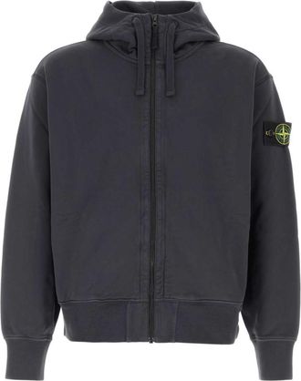 Stone Island Dark Navy Zip Up Hoodie