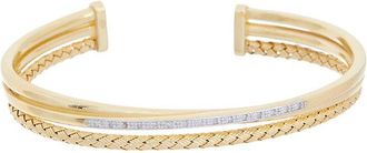 Meshmerise 18K Plated 0.15 Ct. Tw. Diamond Mesh Bangle