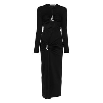 CHRISTOPHER ESBER Crystal-pendant Open-twist Midi Dress