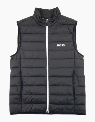 HUGO BOSS Mens Hugo Boss V Thor Logo Detail Water Repellent Gilet Black 002 - Size: Regular/36