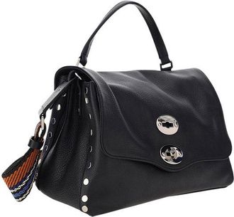 Zanellato Womens Postina Daily Handbag Small Black Nero Calf Leather Bos Taurus Handbags Hand Bags